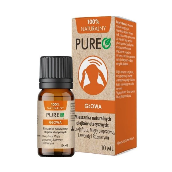 Pureo Głowa, mieszanka naturalnych olejków eterycznych, 10ml