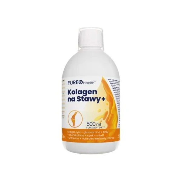 Pureo Health, Kolagen na stawy+, płyn, smak pomarańczowy, 500ml