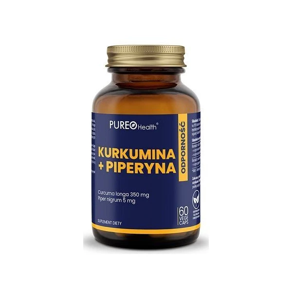 Pureo Health, kurkumina + piperyna, 60 kapsułek