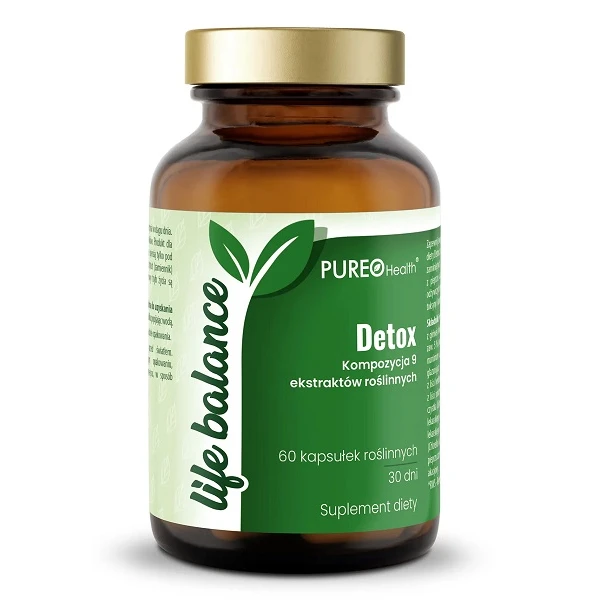Pureo Health Life Balance, Detox, 60 kapsułek