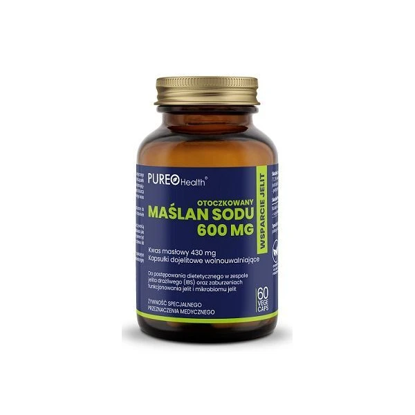 Pureo Health, maślan sodu, 60 kapsułek