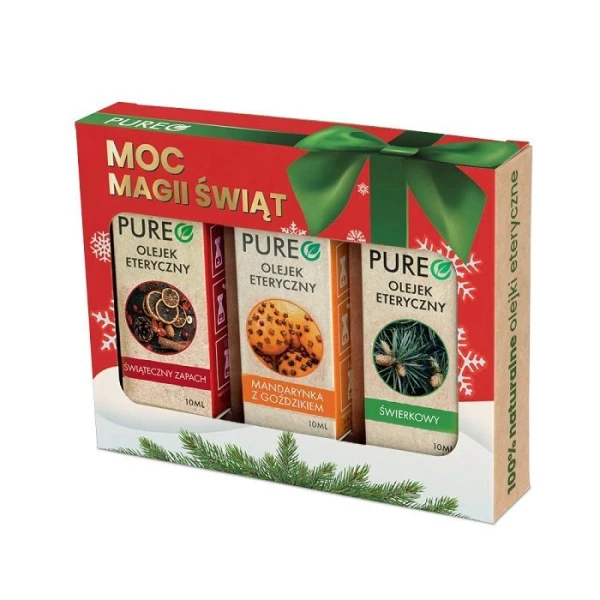 Pureo Moc Magii Świąt, zestaw trzech olejków eterycznych, 3x10ml