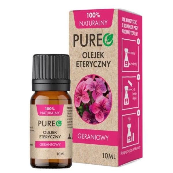 Pureo, olejek eteryczny, geraniowy, 10ml
