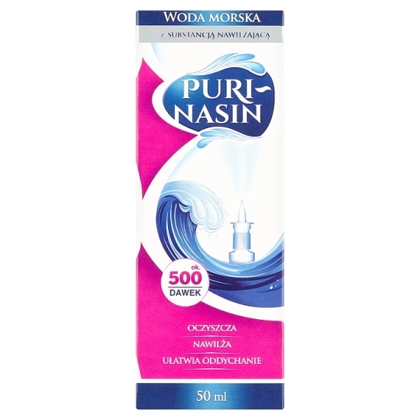 Puri-Nasin, woda morska z substancją nawilżającą, płyn, 50ml