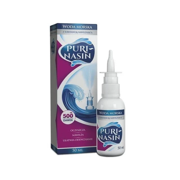 Puri-Nasin, woda morska z substancją nawilżającą, płyn, 50ml