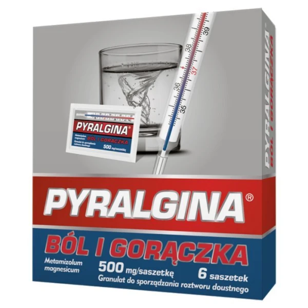 Pyralgina Gorączka 500mg, proszek, 6 saszetek