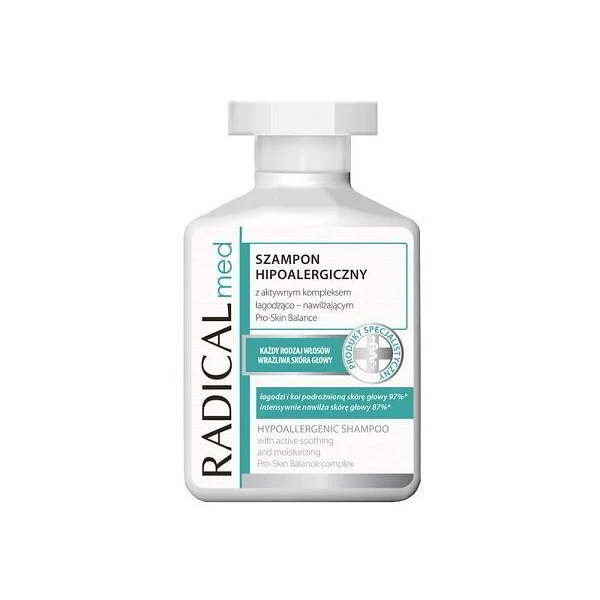 Radical Med, szampon hipoalergiczny, wrażliwa skóra głowy, 300ml
