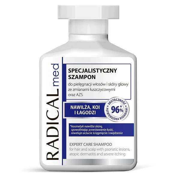 Radical Med, szampon do pielęgnacji włosów i skóry głowy ze zmianami łuszczycowymi oraz AZS, 300ml