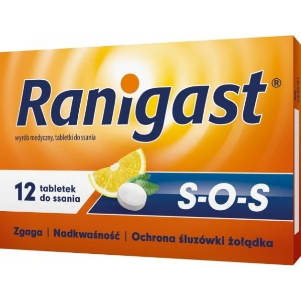 Ranigast SOS, 12 tabletek do ssania