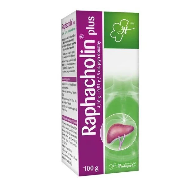Raphacholin plus (4,16g+0,51g)/5ml, płyn doustny, 100g