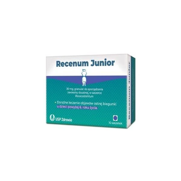 Recenum Junior 30mg, granulat do sporządzania zawiesiny doustnej, po 6 roku życia, 10 saszetek