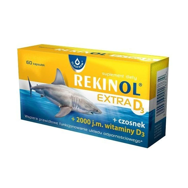 Rekinol Extra D3, 60 kapsułek