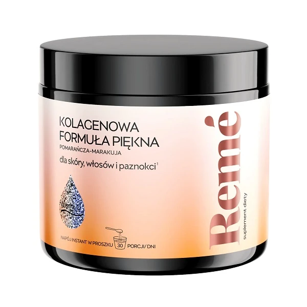 Reme, kolagenowa formuła piękna, pomarańcza-marakuja, proszek, 150g