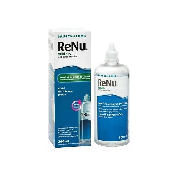 ReNu MultiPlus, płyn dezynfekcyjny i pielęgnacyjny do soczewek, 360ml