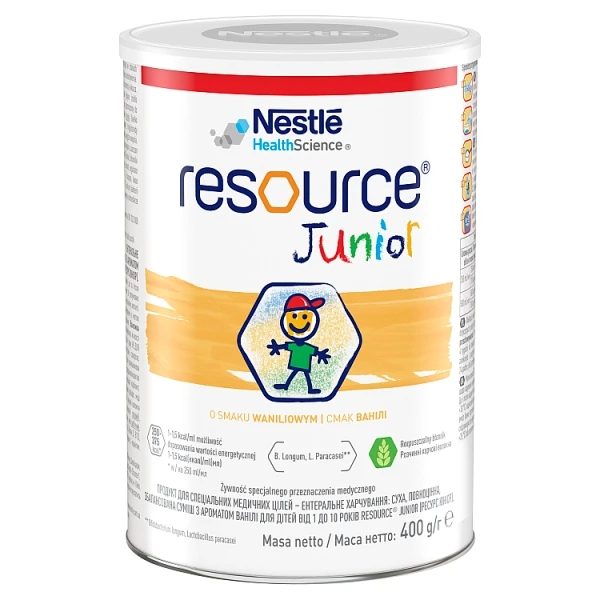 Resource Junior, proszek, smak waniliowy, po 1 roku życia, 400g