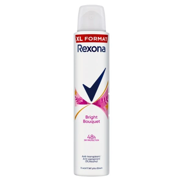 Rexona, antyperspirant w sprayu, 48h, Bright Bouquet, 200ml