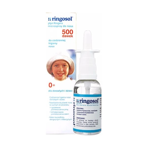 Ringosol, microspray do nosa, dla dorosłych i dzieci od urodzenia, 50ml