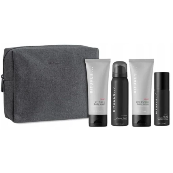Rituals, Homme, zestaw dla mężczyzn, pianka pod prysznic, 50ml + antyperspirant w sprayu, 50ml + Sport, balsam do ciała, 70ml + żel pod prysznic, 70ml