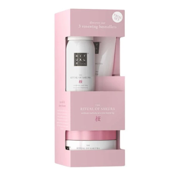 Rituals, The Ritual of Sakura, pianka pod prysznic w żelu, 50ml + peeling do ciała, 125g + krem do ciała, 70ml