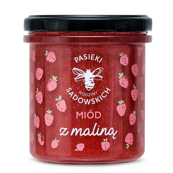 Pasieki Rodziny Sadowskich, miód z maliną, 430g