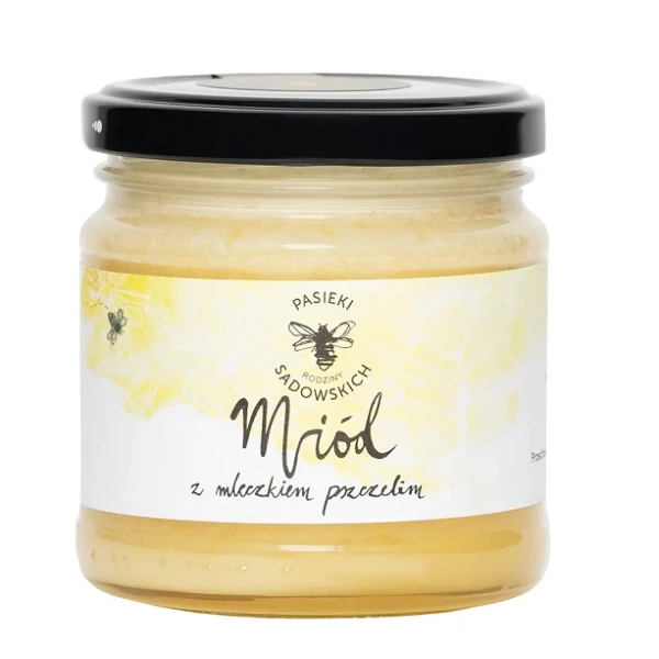 Pasieki Rodziny Sadowskich, miód z mleczkiem pszczelim, 240g