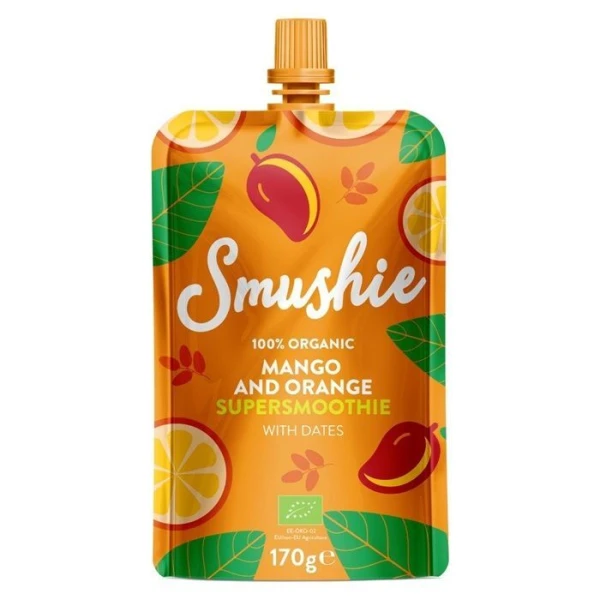 [DATA - 2026-11-16] Salvest Smushie Bio Tropical Boost, puree owocowe mango, pomarańcza i daktyle, 170g
