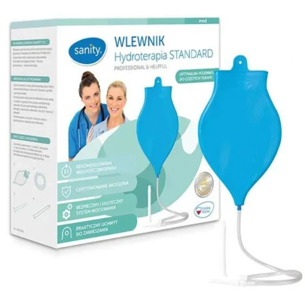 Sanity Hydroterapia Standard, wlewnik gumowy, 2 L, 1 sztuka