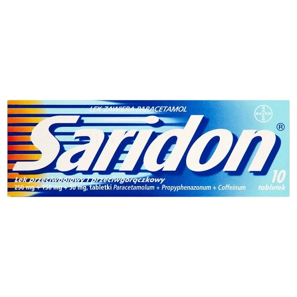 Saridon (250mg+150mg+50mg), 10 tabletek