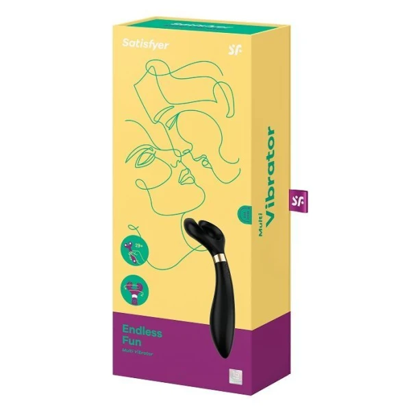 Satisfyer Endless Fun, multifunkcyjny wibrator dla par, czarny, 1 sztuka