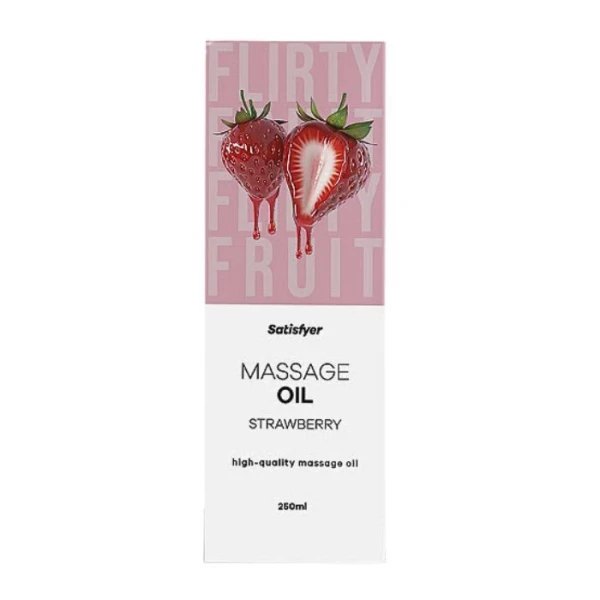 Satisfyer Massage Oil, olejek do masażu, Strawberry, 250ml