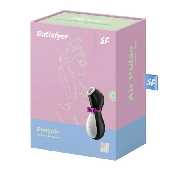 Satisfyer Penguin, masażer łechtaczki, powietrzny, czarno-biały pingwinek, 1 sztuka