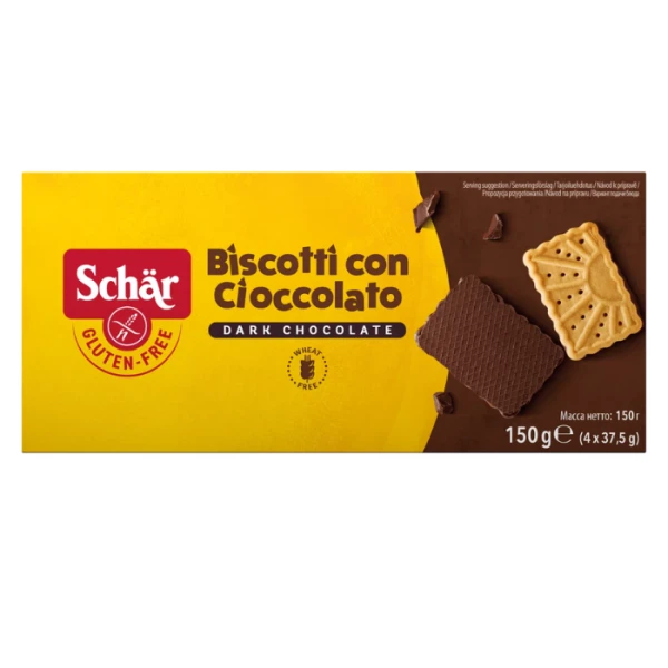Schar, herbatniki z gorzką czekoladą, bezglutenowe, 150g