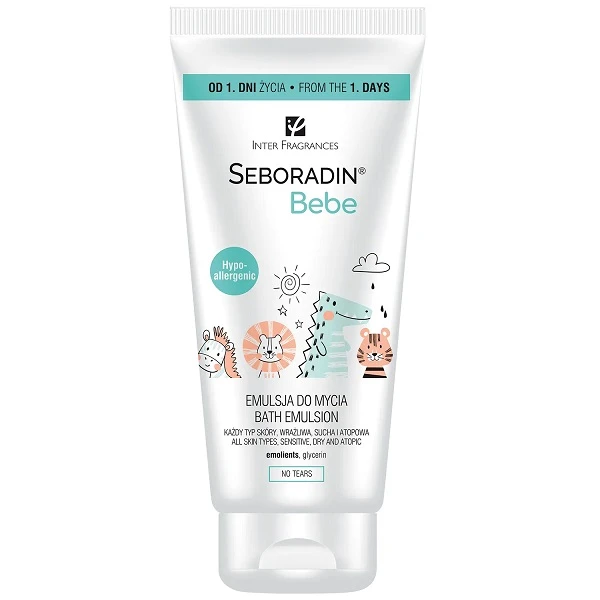 Seboradin Bebe, emulsja do mycia, skóra wrażliwa, sucha i atopowa, od urodzenia, 200ml