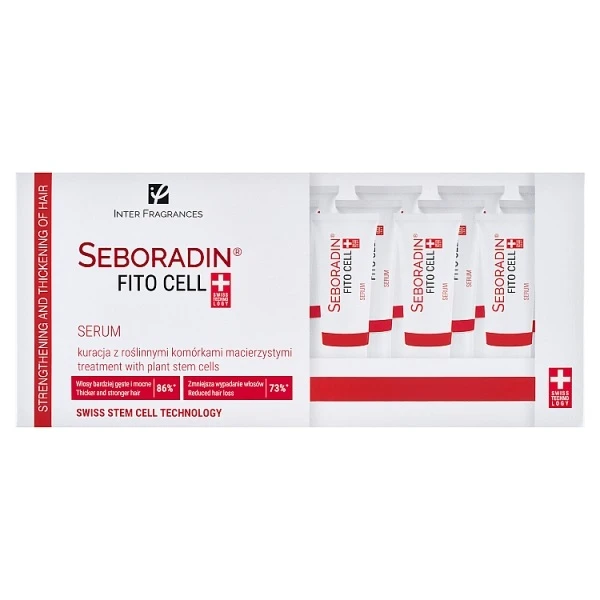 Seboradin FitoCell, serum stymulujące odrost włosów, 15 tubek po 6g