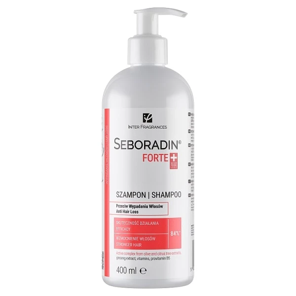 Seboradin Forte, szampon przeciw wypadaniu włosów, pompka, 400ml