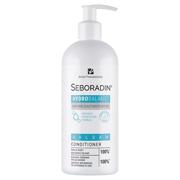 Seboradin Hydro Balance, balsam do włosów potrzebujących nawilżenia, 400ml