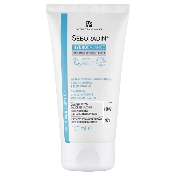 Seboradin Hydro Balance, wygładzająco-kondycjonujący krem do włosów, bez spłukiwania, 150ml