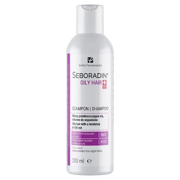 Seboradin Oily Hair, szampon do włosów przetłuszczających się i skłonnych do wypadania, 200ml