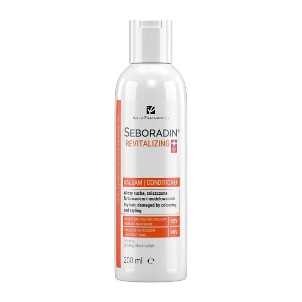 Seboradin Revitalizing, balsam regenerujący do włosów suchych, zniszczonych farbowaniem i modelowaniem, 200ml