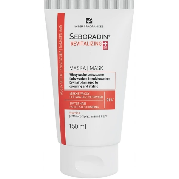 Seboradin Revitalizing, maska regenerująca do włosów suchych, zniszczonych farbowaniem i modelowaniem, 150ml