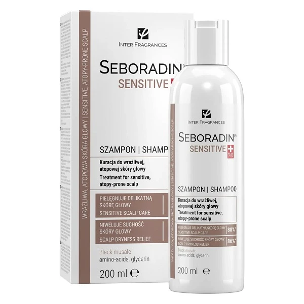 Seboradin Sensitive, szampon do wrażliwej i atopowej skóry głowy, 200ml