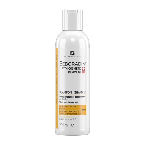 Seboradin z naftą kosmetyczną, szampon do włosów zmęczonych i pozbawionych witalności, 200ml