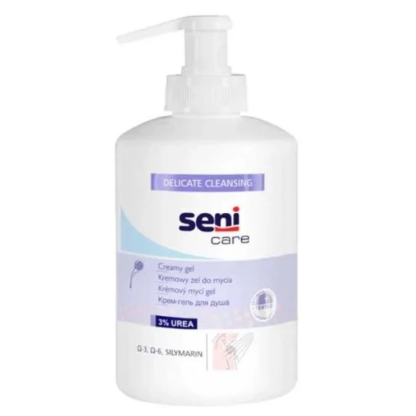 Seni Care, odżywczy kremowy żel do mycia z mocznikiem, 500ml