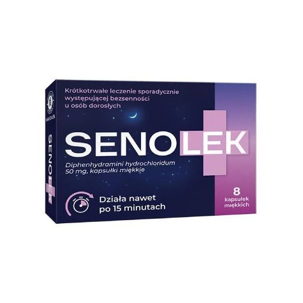 Senolek 50mg, 8 kapsułek