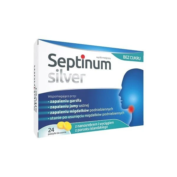 Septinum Silver, 24 pastylki do ssania
