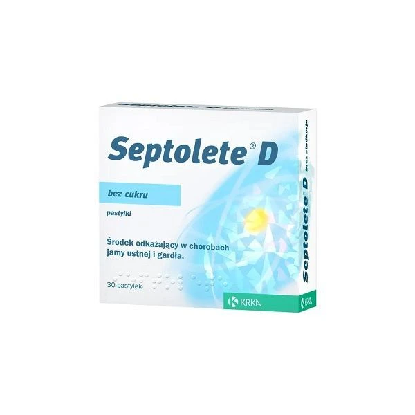 Septolete D 1mg, bez cukru, 30 pastylek