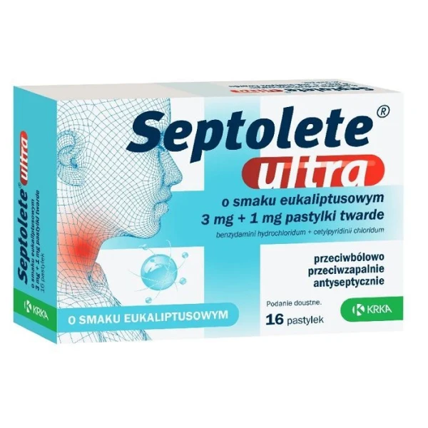 Septolete Ultra (3mg + 1mg), 16 pastylek twardych