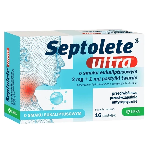 Septolete Ultra (3mg + 1mg), 16 pastylek twardych