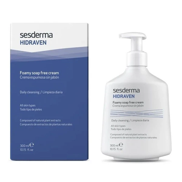 Sesderma Hidraven, pienisty krem bez mydła do skóry wrażliwej, 300ml
