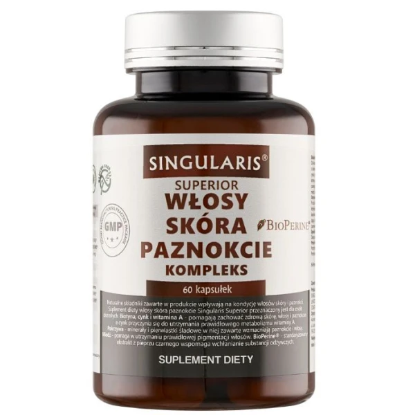 Singularis Superior, Włosy Skóra Paznokcie kompleks, 60 kapsułek